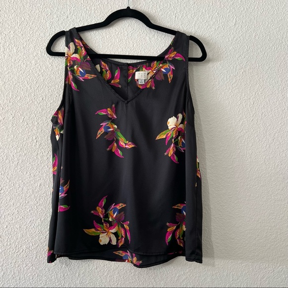 and eawy Women’s Tank Top With Floral Print Size Large - Picture 1 of 7